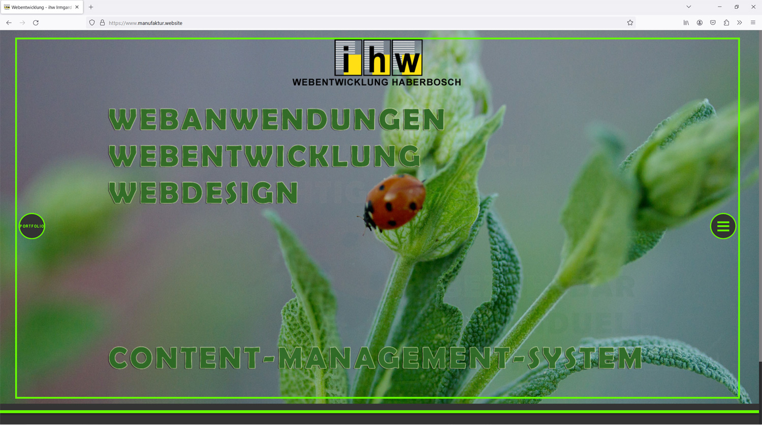 Webdesign & Webgestaltung, Made in Deutschland by Webentwicklung Irmgard Haberbosch